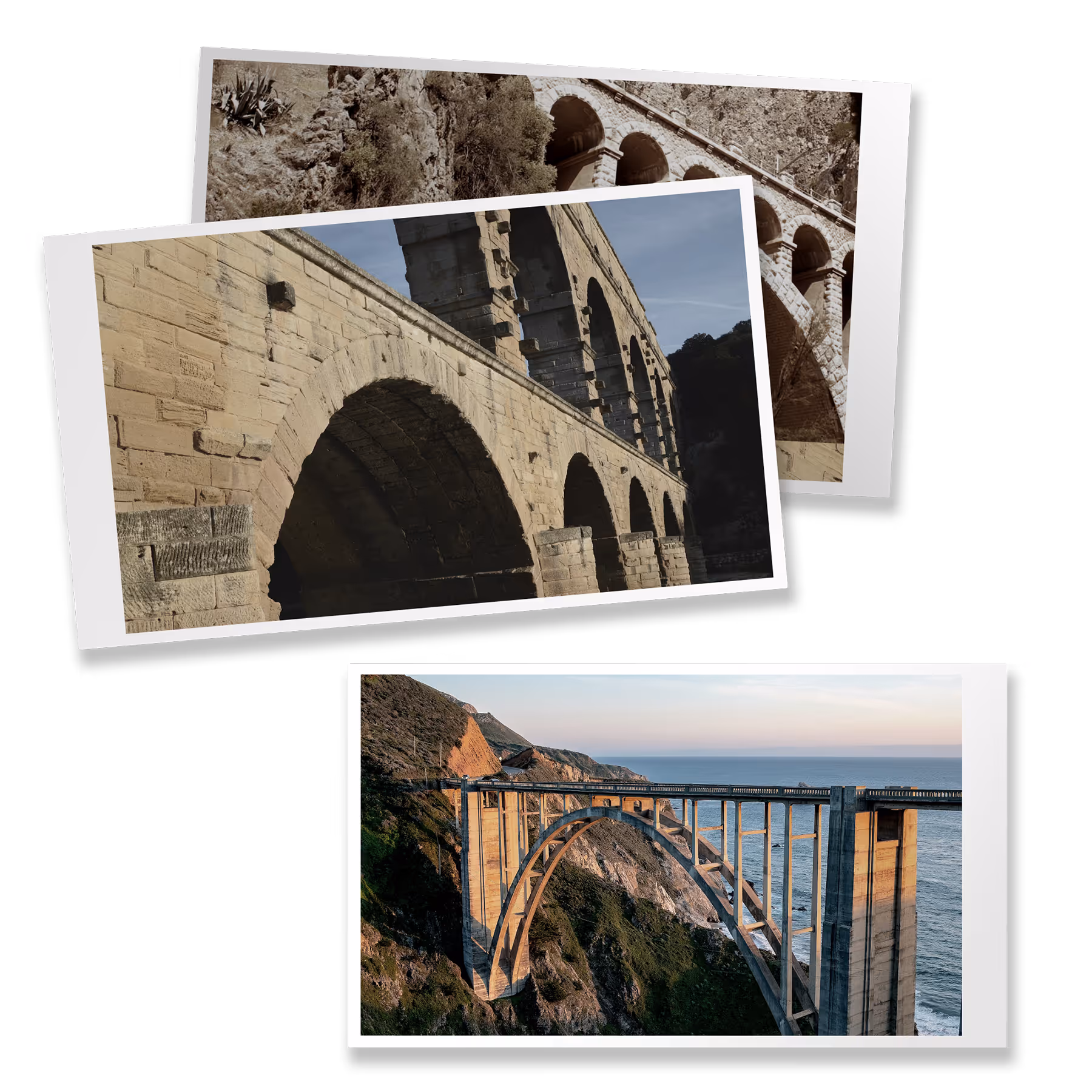 An arched bridge