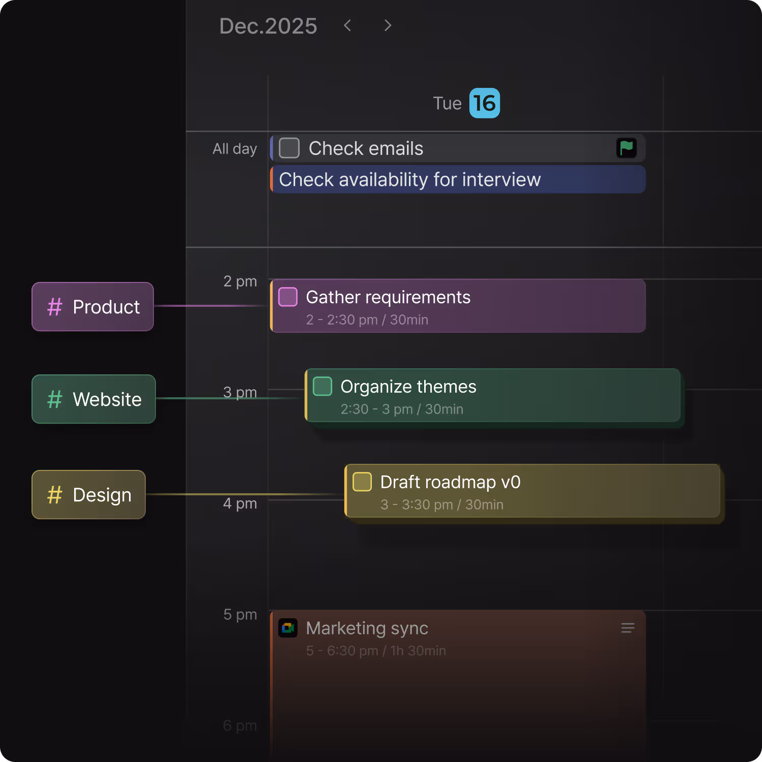 Arch Calendar turning a large project into manageable tasks